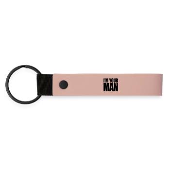 I'm your man - Matte Pu Keyring - pink - Front