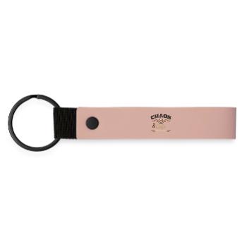 Chaos and #mavie coffee - Matte Pu Keyring - pink - Front