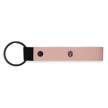 Psychedelic gorilla with sunglasses - Matte Pu Keyring - pink - Front