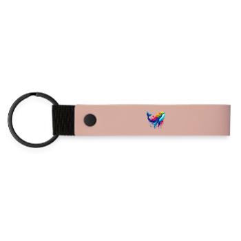 Baleine - Porte-clés en PU mat - rose - Devant