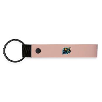 Turtle - Matte Pu Keyring - pink - Front