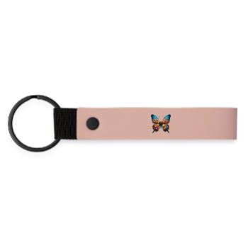 Tulipe papillon tulipe Hollande - Porte-clés en PU mat - rose - Devant