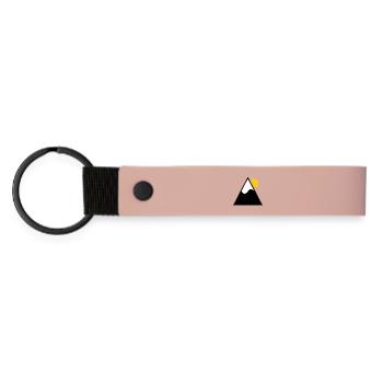 SKI. SKI. SCHLÄGER. SCHNEE. SNOWBOARDEN - Matte PU Schlüsselanhänger - Rosa - Vorne