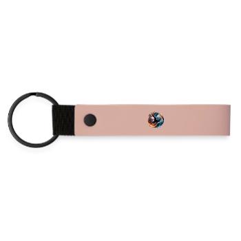 Elemental harmony, yin and yang of nature. - Matte Pu Keyring - pink - Front
