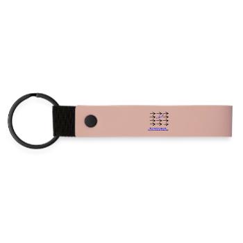 Danse quand tout le monde marche – Design minimali - Porte-clés en PU mat - rose - Devant