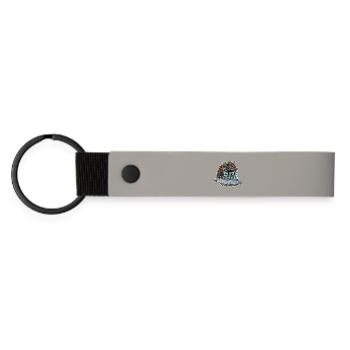 Extraterrestrial holiday trip in a UFO - Matte Pu Keyring - light grey - Front