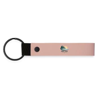 Port-Cros National Park Mediterranean Souvenir - Matte Pu Keyring - pink - Front