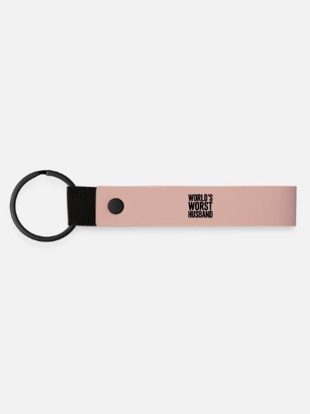 Der schlimmste Ehemann der Welt - Matte PU Schlüsselanhänger - Rosa