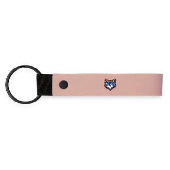 Chat avec des lunettes de soleil Mascotte - Porte-clés en PU mat - rose - Devant