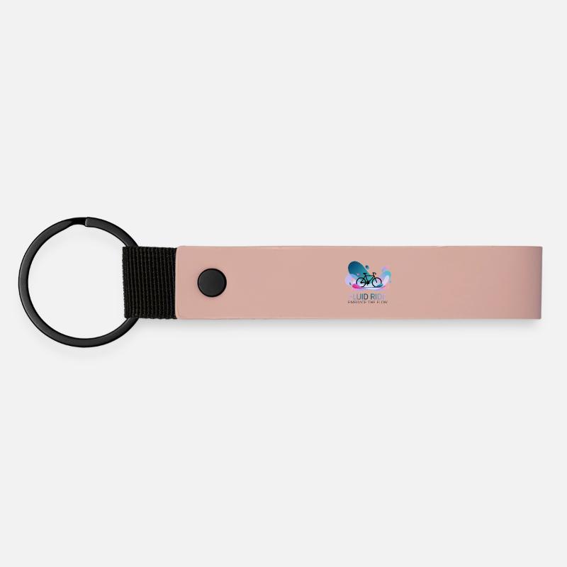 Fluid Ride Umarme den Flow - Matte PU Schlüsselanhänger - Rosa