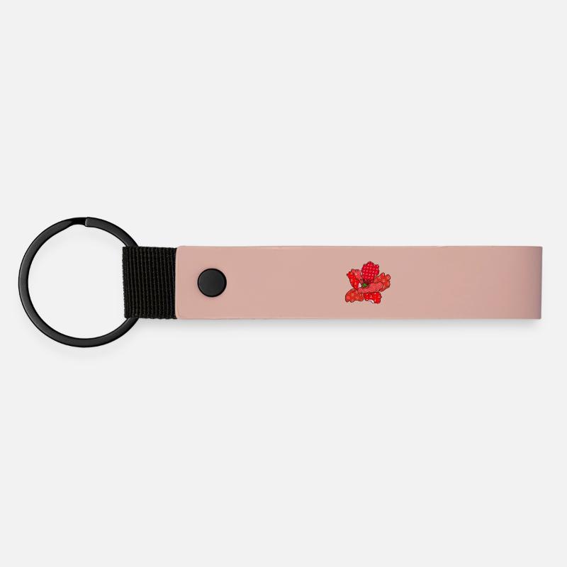 Roter_Mustermohn - Matte Pu Keyring - pink