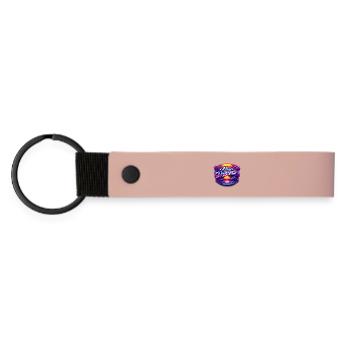 Rêves de Lune Coucher de soleil rétro néon - Porte-clés en PU mat - rose - Devant