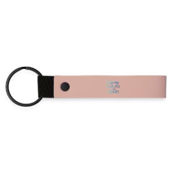 Toujours Râler Par Principe – Phrase Drôle - Porte-clés en PU mat - rose - Devant