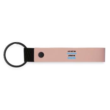 J'AI fait un Caumar J'était De Gauche - Porte-clés en PU mat - rose - Devant