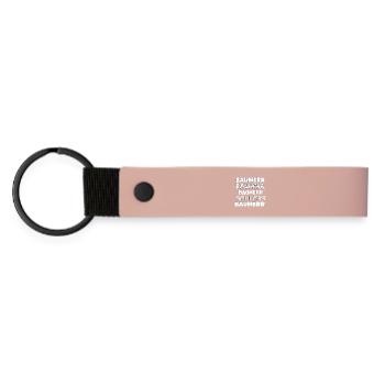 client - Matte Pu Keyring - pink - Front