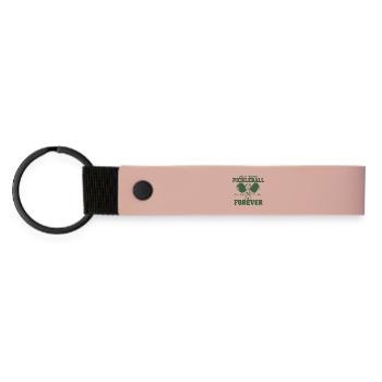 Joueur de Pickleball Toujours Toujours Sur le Terrain - Porte-clés en PU mat - rose - Devant