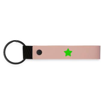 Green Star Clipart - Porte-clés en PU mat - rose - Devant