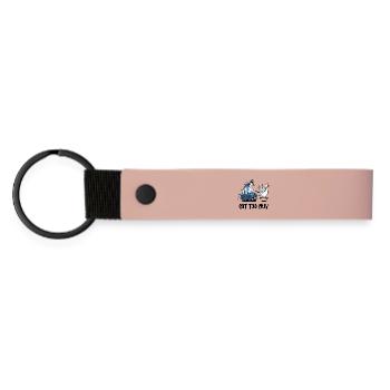 Got Too Silly Goose Police Duck Car Tee Funny - Matte Pu Keyring - pink - Front