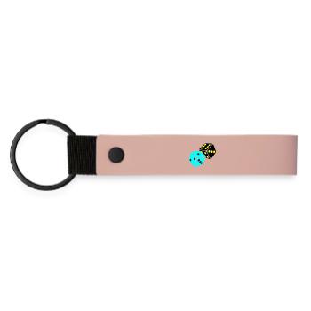 Neon Cube Playroom - Matte Pu Keyring - pink - Front