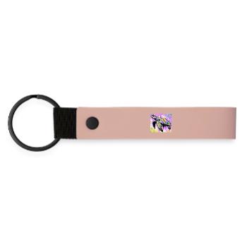 Schildkröte - Matte PU Schlüsselanhänger - Rosa - Vorne