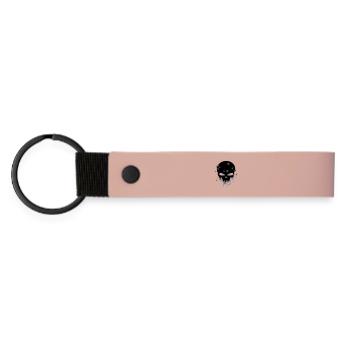 Skull / Totenkopf - Matte PU Schlüsselanhänger - Rosa - Vorne