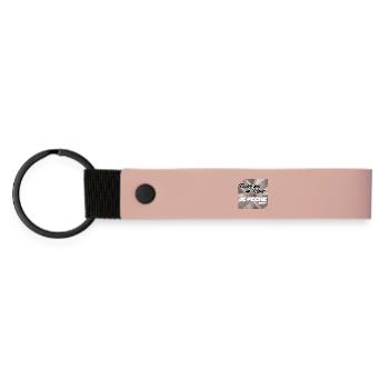 Pêche : Foutez-moi-la-paix - Porte-clés en PU mat - rose - Devant