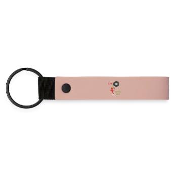 Ich bin heiß, du bist nicht - Matte PU Schlüsselanhänger - Rosa - Vorne