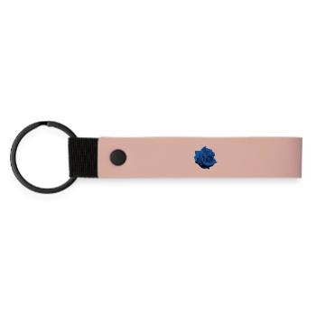 Blume - Rose blue - Matte PU Schlüsselanhänger - Rosa - Vorne