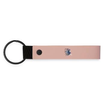 Night Nautical Anchor Compass - Matte Pu Keyring - pink - Front