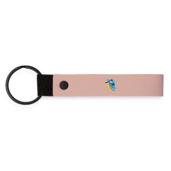 Eisvogel - Matte PU Schlüsselanhänger - Rosa - Vorne