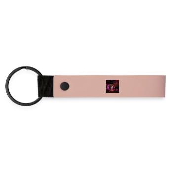 Beeindruckender Skorpion mit Pyramide - Matte PU Schlüsselanhänger - Rosa - Vorne