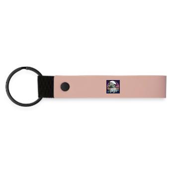 80S 90S STYLE DOG WITH LENSES - Matte Pu Keyring - pink - Front
