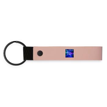 It's not the end Neon Tunnel - Matte Pu Keyring - pink - Front