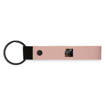 Foto Makro Kreatur 01 - Matte PU Schlüsselanhänger - Rosa - Vorne