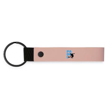 Padel Game Spiler Statement Balls Racket Padel - Matte Pu Keyring - pink - Front