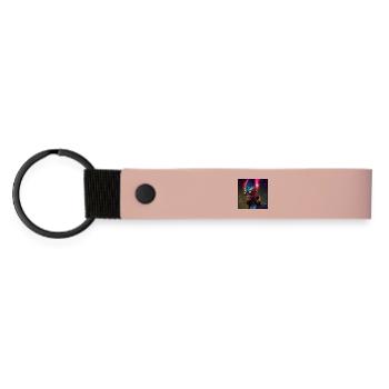 Funky alien 01 - Porte-clés en PU mat - rose - Devant