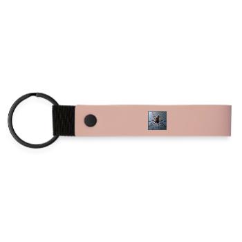 Tarentule à genoux rouges - Porte-clés en PU mat - rose - Devant