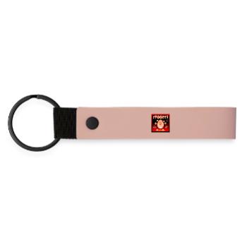 HAPPY HALLOWEEN SPIDER PIGLETS - Matte Pu Keyring - pink - Front