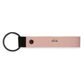 Cooler Spruch Egal ist Mir Wurscht Haltung - Matte PU Schlüsselanhänger - Rosa - Vorne