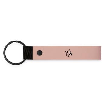 Sagittarius zodiac sign - Matte Pu Keyring - pink - Front