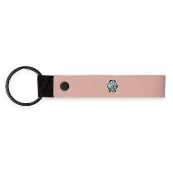 Vacances à Patmos, Grèce, baie de la mer Égée - Porte-clés en PU mat - rose - Devant