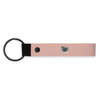 Super Katze Britisch Kurzhaar BKH getigert - Matte PU Schlüsselanhänger - Rosa - Vorne