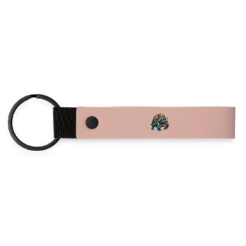 Turtle - Matte Pu Keyring - pink - Front
