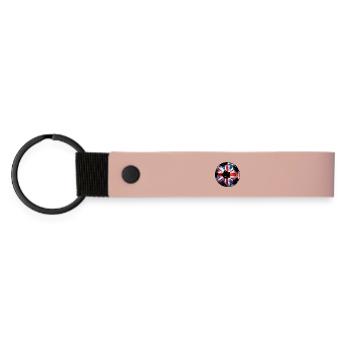 Soccer England - Red White Blue - Union Jack - Matte Pu Keyring - pink - Front