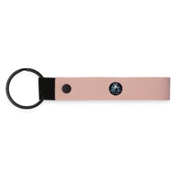 Lapin Alice au pays des merveilles SUIVEZ LE BLANC - Porte-clés en PU mat - rose - Devant