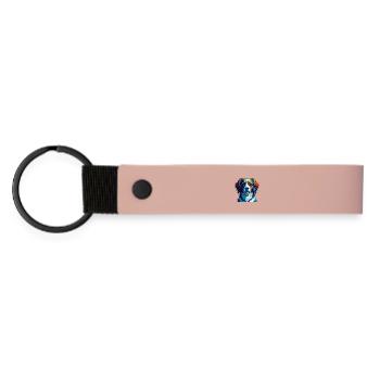 Nederlandse Kooikerhondje Race de chien Dessin animé Kawaii - Porte-clés en PU mat - rose - Devant