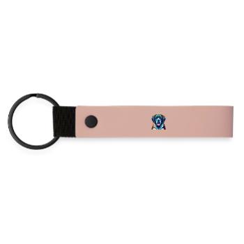 Dogue des Pyrénées Race de chien Dessin animé coloré Kawaii - Porte-clés en PU mat - rose - Devant