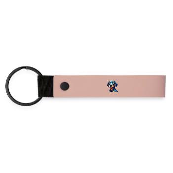 Plott Hound Chien Race Coloré Dessin Animé Kawaii - Porte-clés en PU mat - rose - Devant