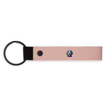 Spinone Italiano Dog Breed Colorful Cartoon Kawaii - Matte Pu Keyring - pink - Front