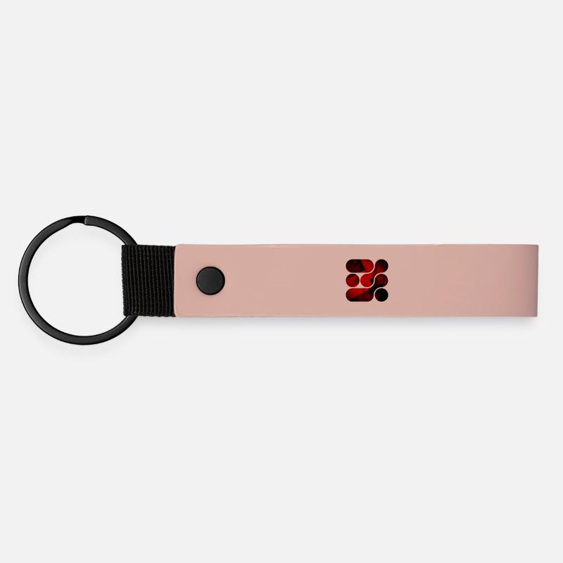 OCHOOO - Dunkelrot - Matte PU Schlüsselanhänger - Rosa